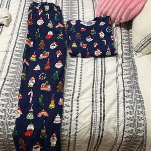 Hanna Andersson Navy Holiday Ornament Pajama Set